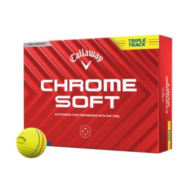 Chrome Soft Triple Track gele golfballen