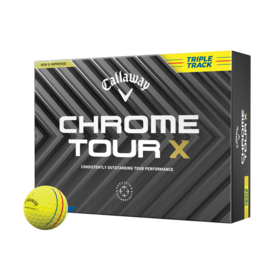 Chrome Tour X Triple Track gele golfballen